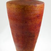 Vase en bois bouleau - couleur - #694- 7x12po.