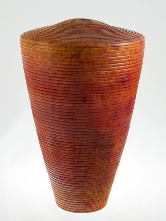 Vase en bois bouleau - couleur - #694- 7x12po.