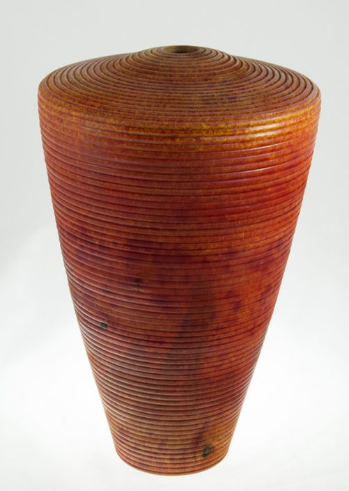 Vase en bois bouleau - couleur - #694- 7x12po.