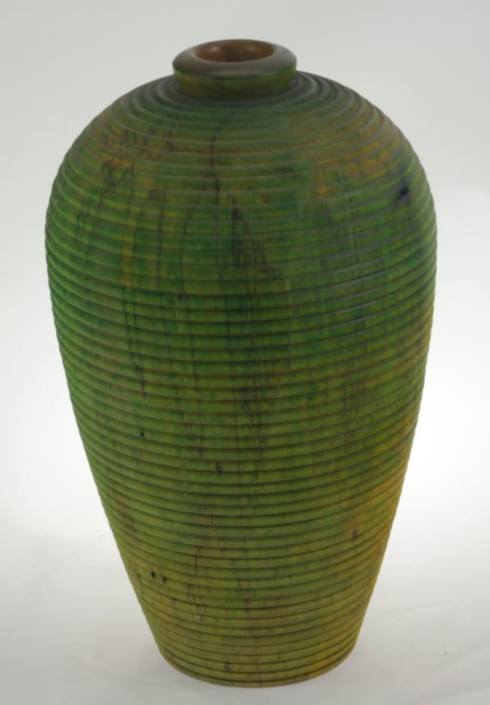 Vase en bois couleur- Bouleau #681b - 5.25 x 9 po.