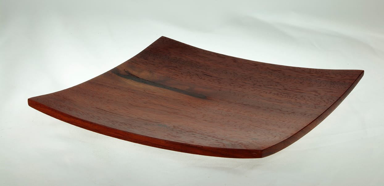 Assiette en bois de Padouk #741 - 8.75 x 1po.