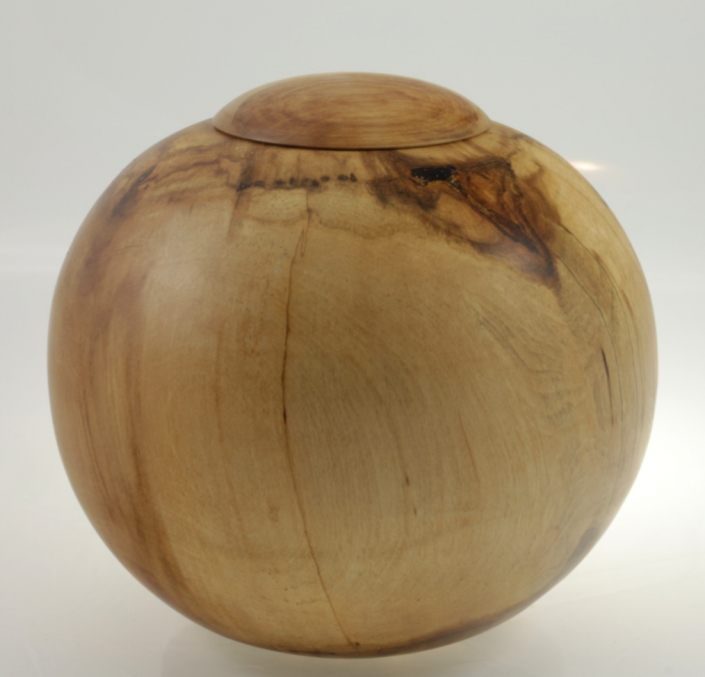 Urne funéraire écologique en bois- #162-Érable Coti 8,5 x 7,25po.