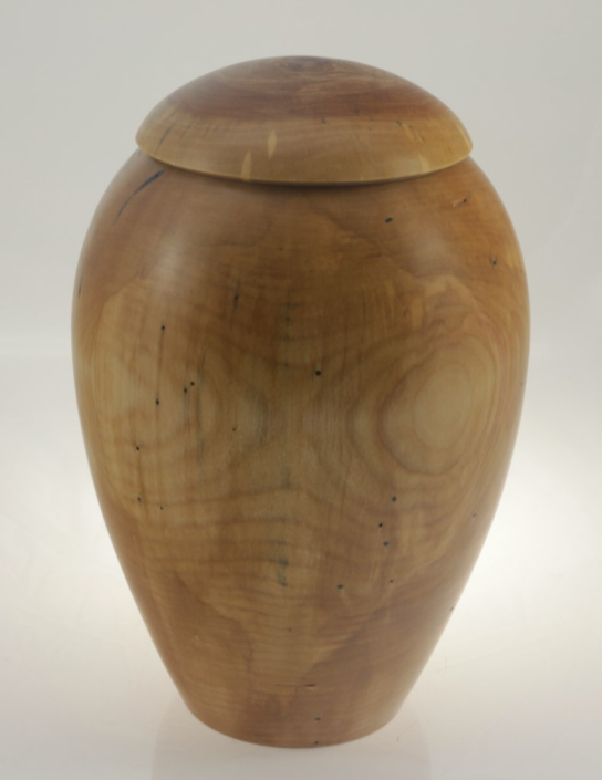 Urne funéraire écologique en bois- #189a-Bouleau Coti 7,25 x 11po.