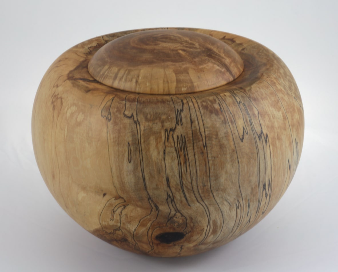Urne funéraire écologique en bois- #223-Erable Coti 9,75x7,5 po.