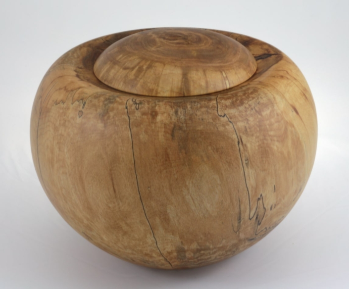 Urne funéraire écologique en bois- #223a-Erable Coti 9,75x7,5 po.