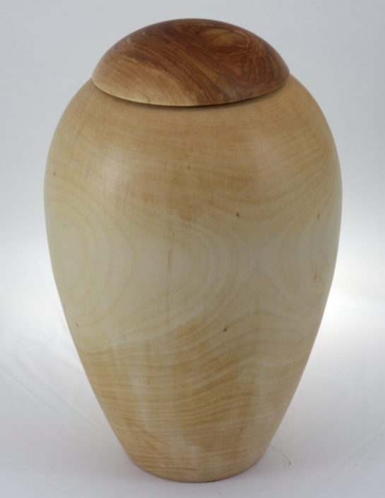 Urne funéraire écologique en bois- #224-bouleau 7x11,25 po.