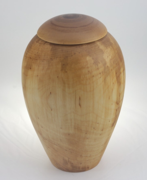Urne funéraire écologique en bois- #231a- Bouleau Coti 7,25 x 11,25 po.