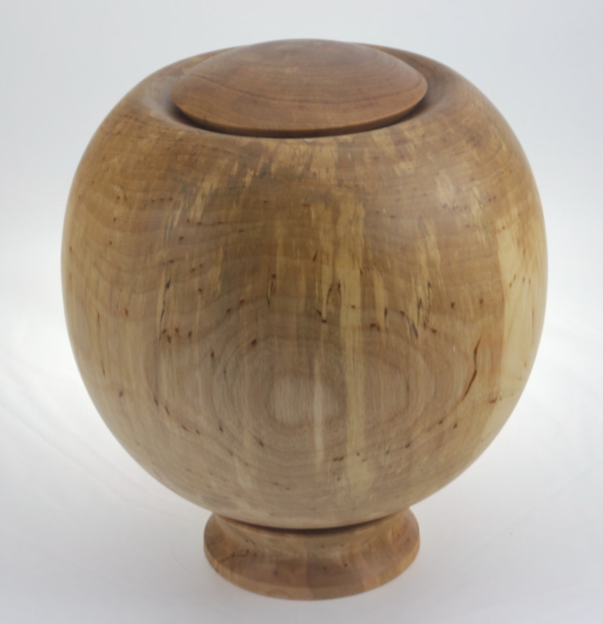 Urne funéraire écologique en bois- #233- Bouleau Coti 8 x 9 po.